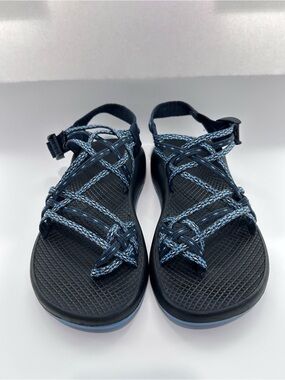 Chaco Black Sandals with Blue Accent Straps